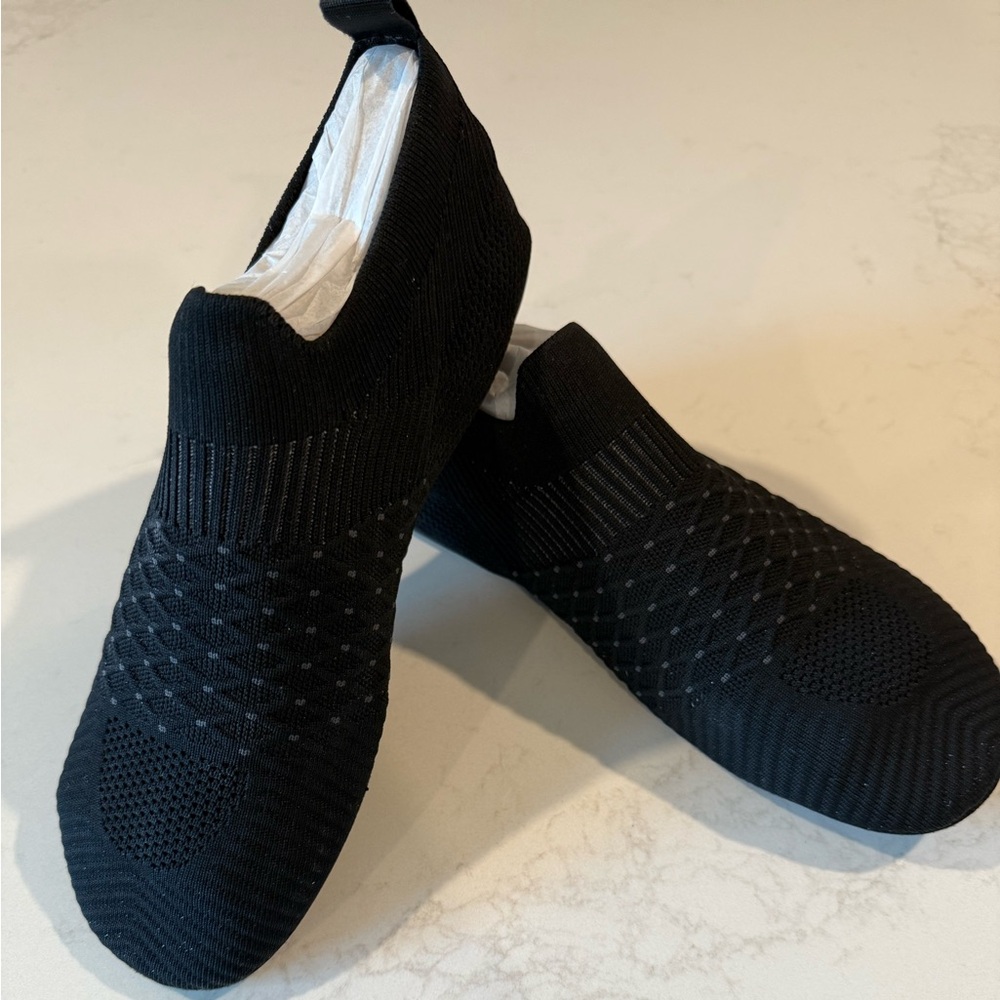 Black Knit Slip-On Water Shoes